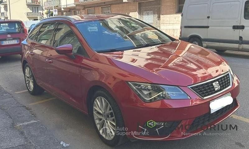 Usata Seat Leon ST Black Edition 131 CV (96 kW) 2020 Rosso Station wagon