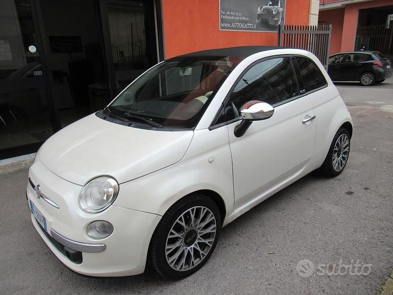 Usata Fiat 500C Lounge 95 CV (69 kW) 2010 Bianco Cabrio