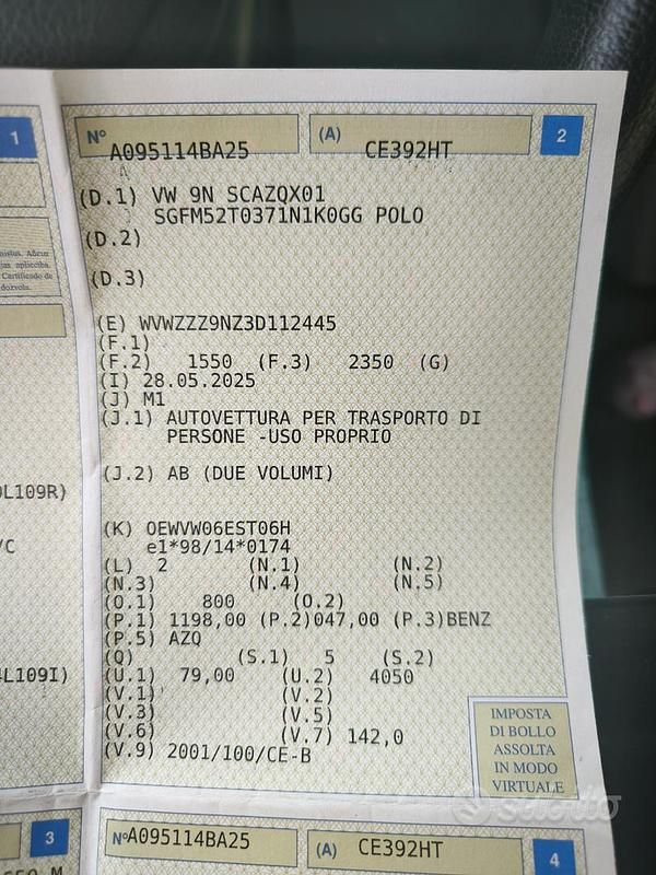 Usata VW Polo 2003 Grigio Utilitaria