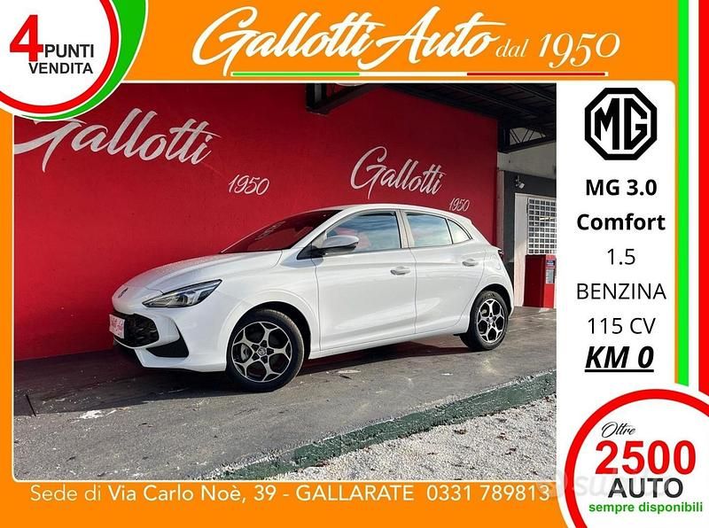 Nuova MG MG3 Comfort 116 CV (85 kW) 2025 Dover white Utilitaria