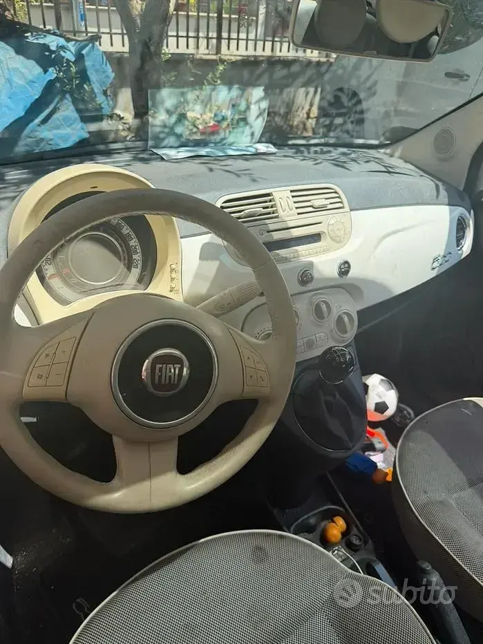 Usata Fiat 500 69 CV (50 kW) 2009 Bianco Cabrio