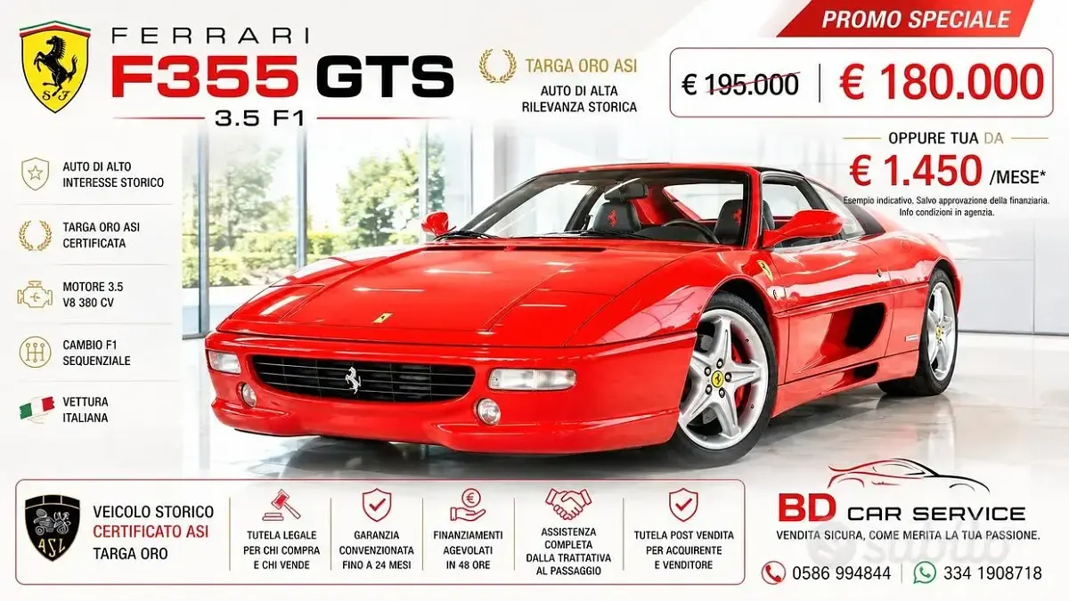 Usata Ferrari F355 381 CV (280 kW) 1998 Cabrio