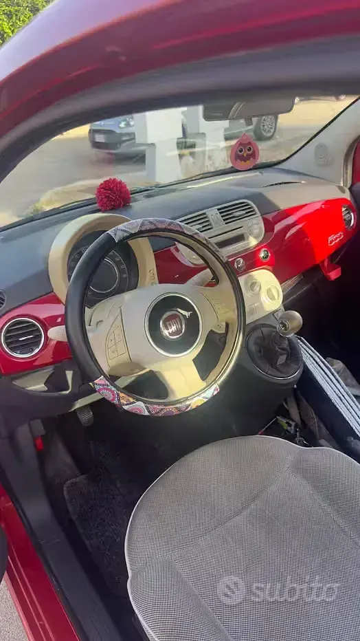 Usata Fiat 500 100 CV (73 kW) 2010 Rosso Berlina