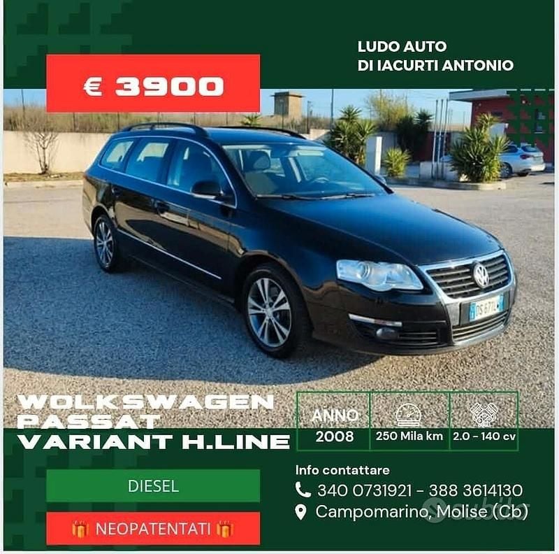 Usata VW Passat Highline 140 CV (102 kW) 2008 Nero Berlina