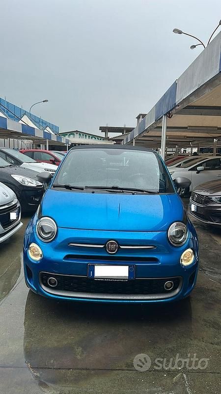 Usata Fiat 500 51 CV (37 kW) 2019 Blu Cabrio