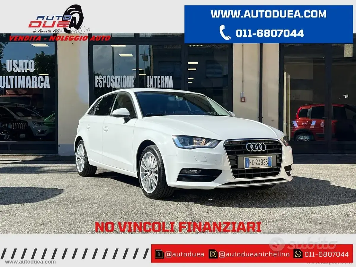 Usata Audi A3 Ambiente 110 CV (80 kW) 2016 Bianco Berlina