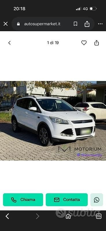 Usata Ford Kuga Titanium 119 CV (87 kW) 2015 Bianco SUV