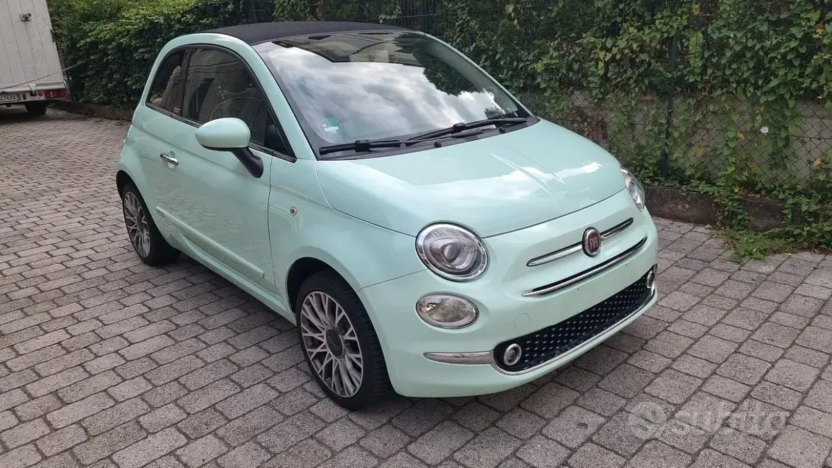 Usata Fiat 500C Lounge 69 CV (50 kW) 2017 Verde Cabrio