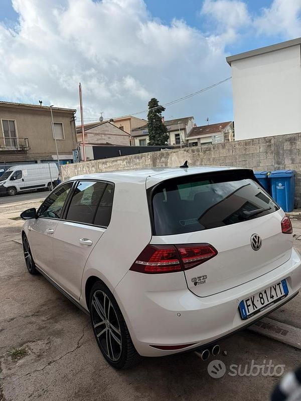 Usata VW Golf VII GTD 184 CV (135 kW) 2017 Bianco Berlina