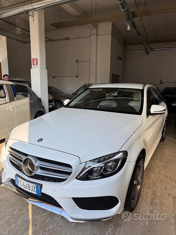 Usata Mercedes C250 Premium 204 CV (150 kW) 2016 Bianco Berlina