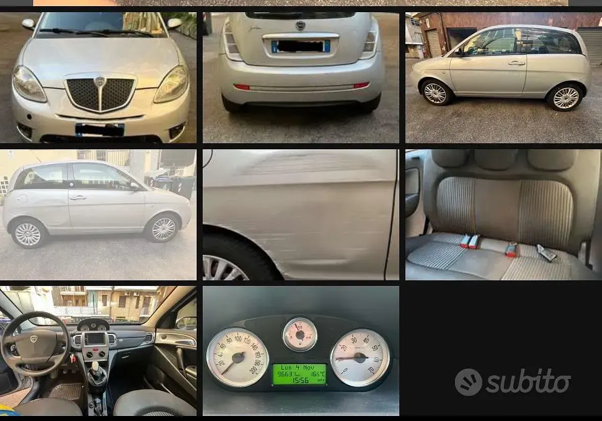 Usata Lancia Ypsilon 95 CV (69 kW) 2009 Grigio Utilitaria