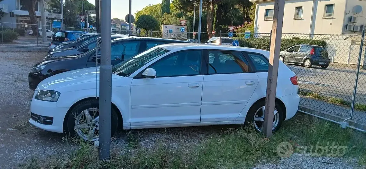 Usata Audi A3 Ambition 105 CV (77 kW) 2011 Bianco Utilitaria
