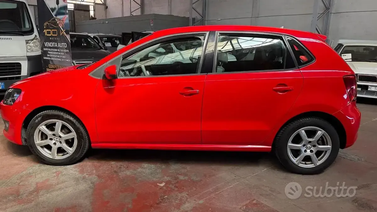 Usata VW Polo Highline 90 CV (66 kW) 2012 Rosso Utilitaria