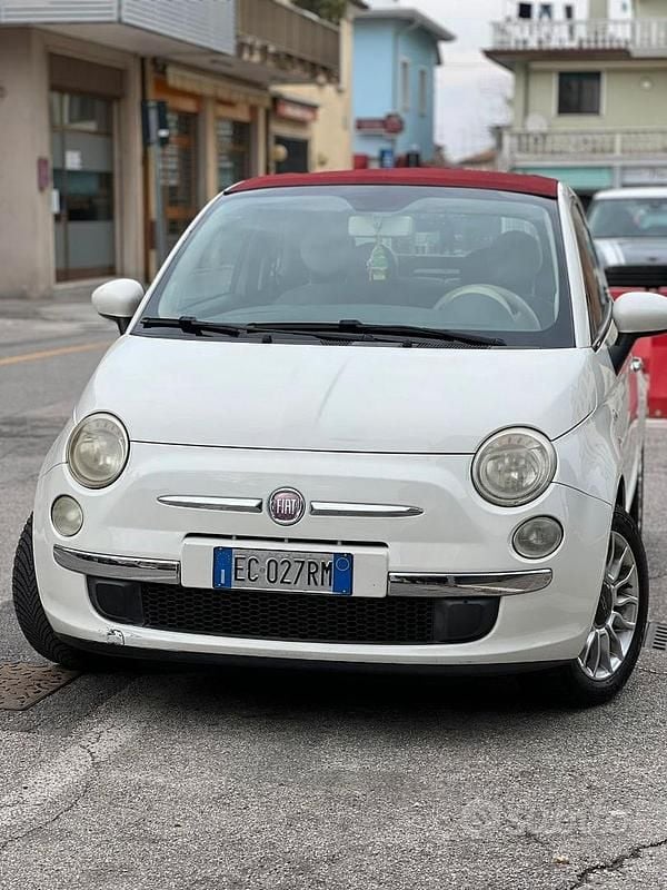 Usata Fiat 500 75 CV (55 kW) 2010 Bianco Cabrio