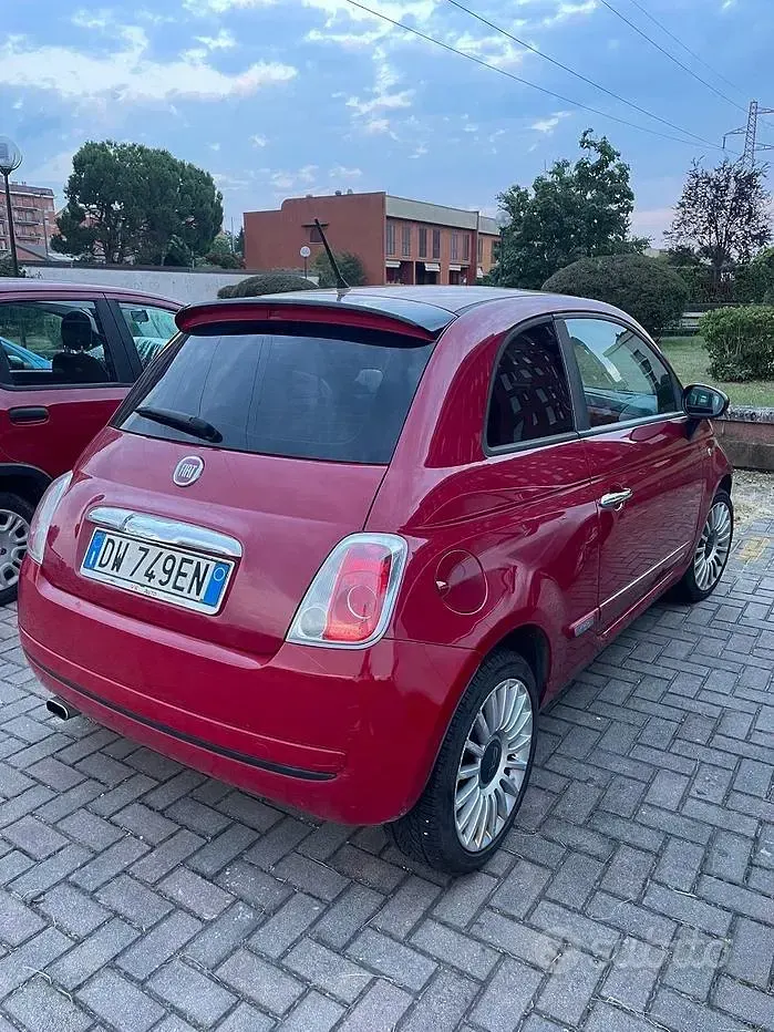 Usata Fiat 500 Sport 69 CV (50 kW) 2009 Rosso Cabrio