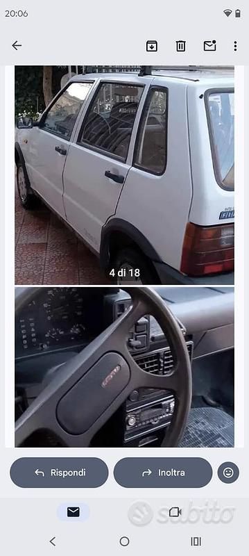 Usata Fiat Uno 45 CV (33 kW) 1988 Bianco Utilitaria