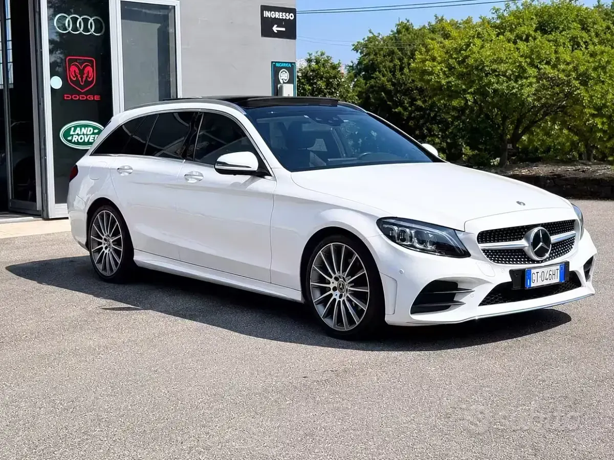 Usata Mercedes C220 Premium Plus 194 CV (142 kW) 2018 Bianco Station wagon