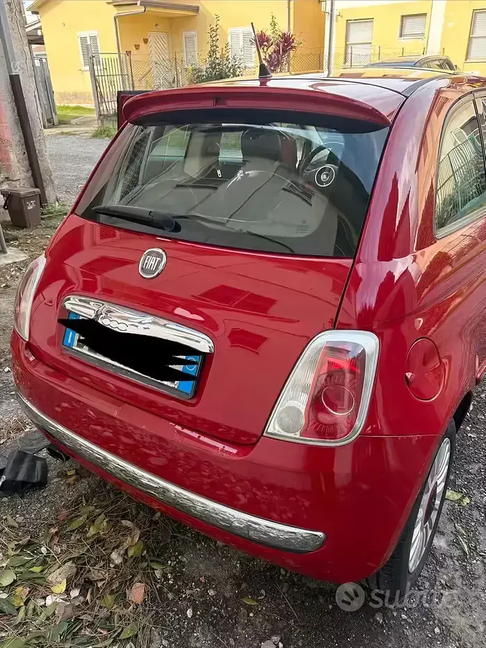 Usata Fiat 500 75 CV (55 kW) 2009 Rosso Cabrio