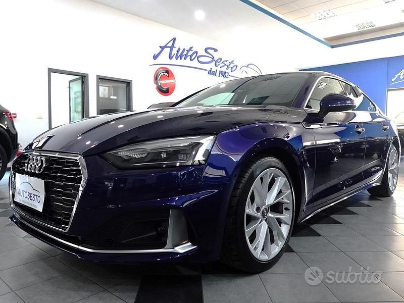 Usata Audi A5 Sportback Advanced 163 CV (119 kW) 2020 Blu Utilitaria