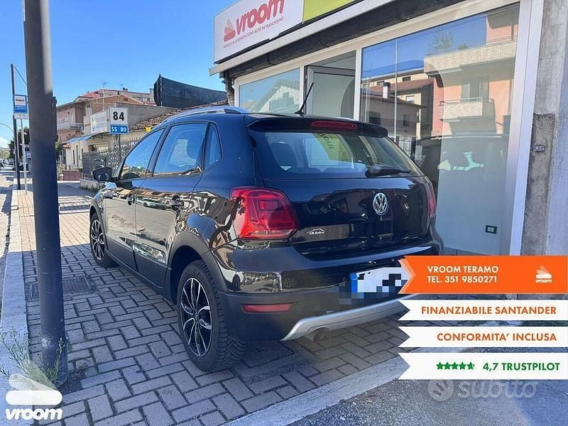 Usata VW Polo Cross 89 CV (65 kW) 2016 Nero Utilitaria
