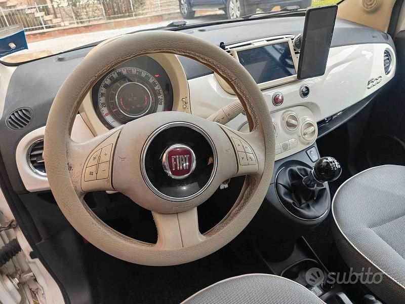 Usata Fiat 500 Lounge 69 CV (50 kW) 2008 Bianco Utilitaria