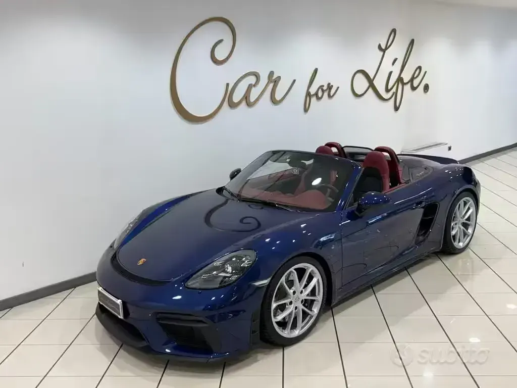Usata Porsche 718 Spyder 420 CV (308 kW) 2023 Blu Cabrio