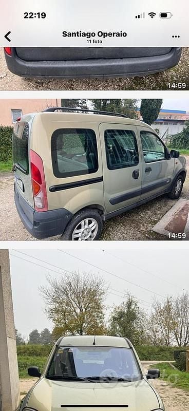 Usata Renault Kangoo 80 CV (58 kW) 2002 Verde Monovolume