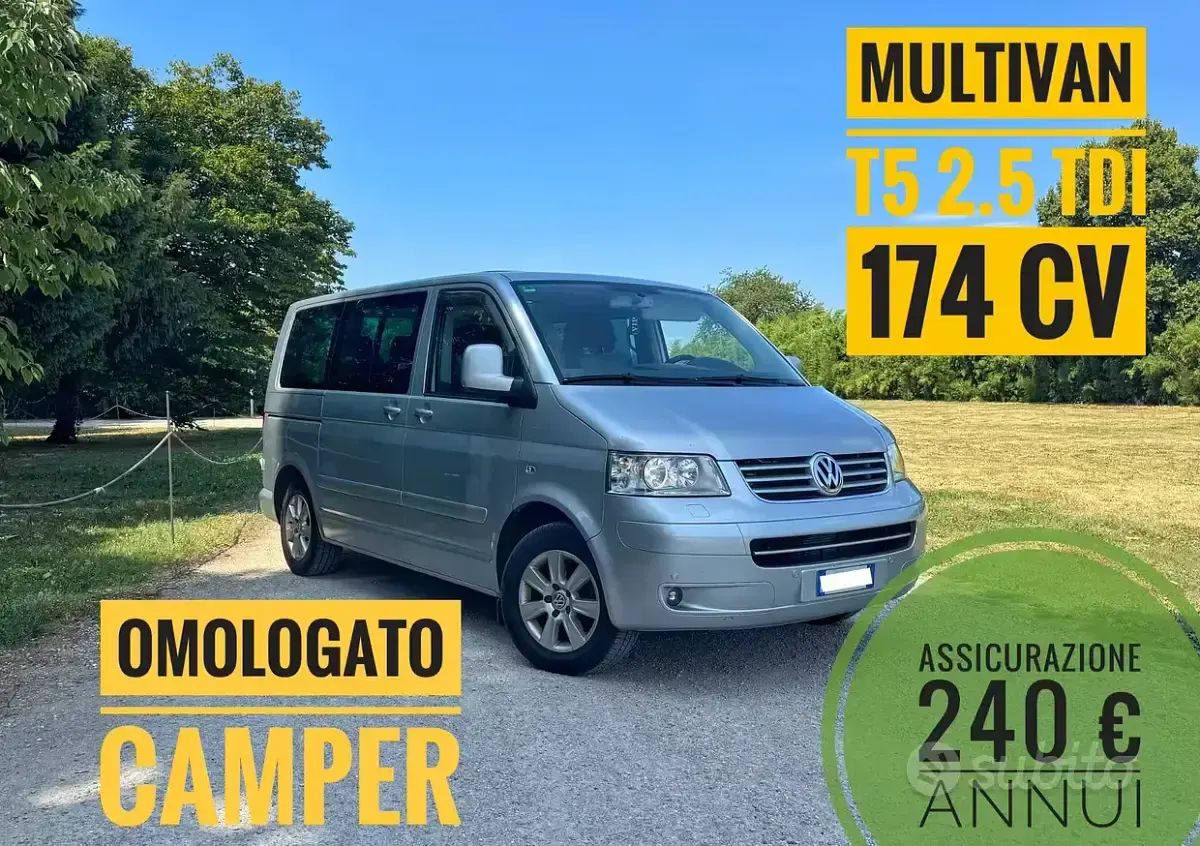 Usata VW Multivan 174 CV (127 kW) 2007 Grigio Monovolume
