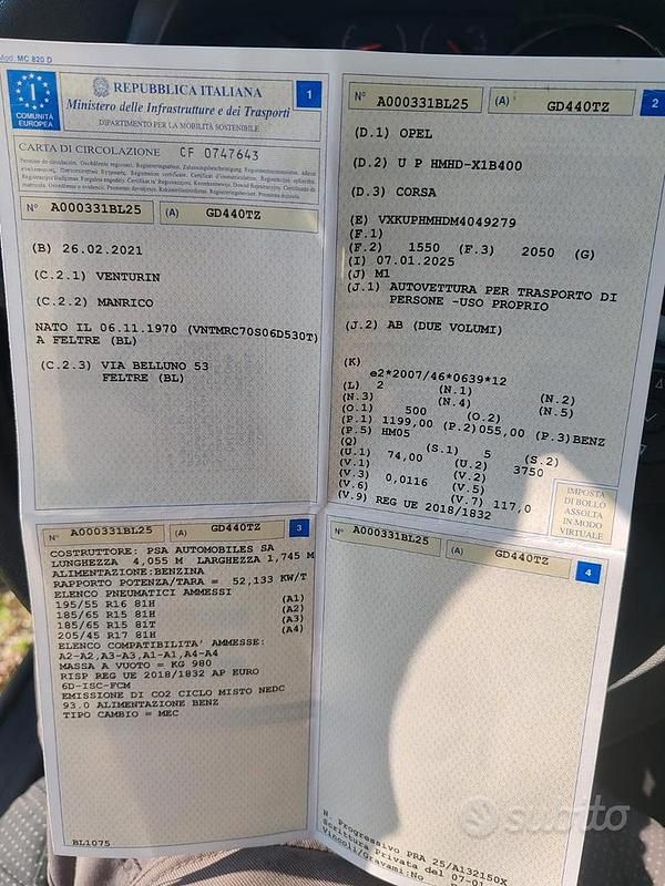 Occasion Opel Corsa 75 ch (55 kW) 2021 Gris Berline