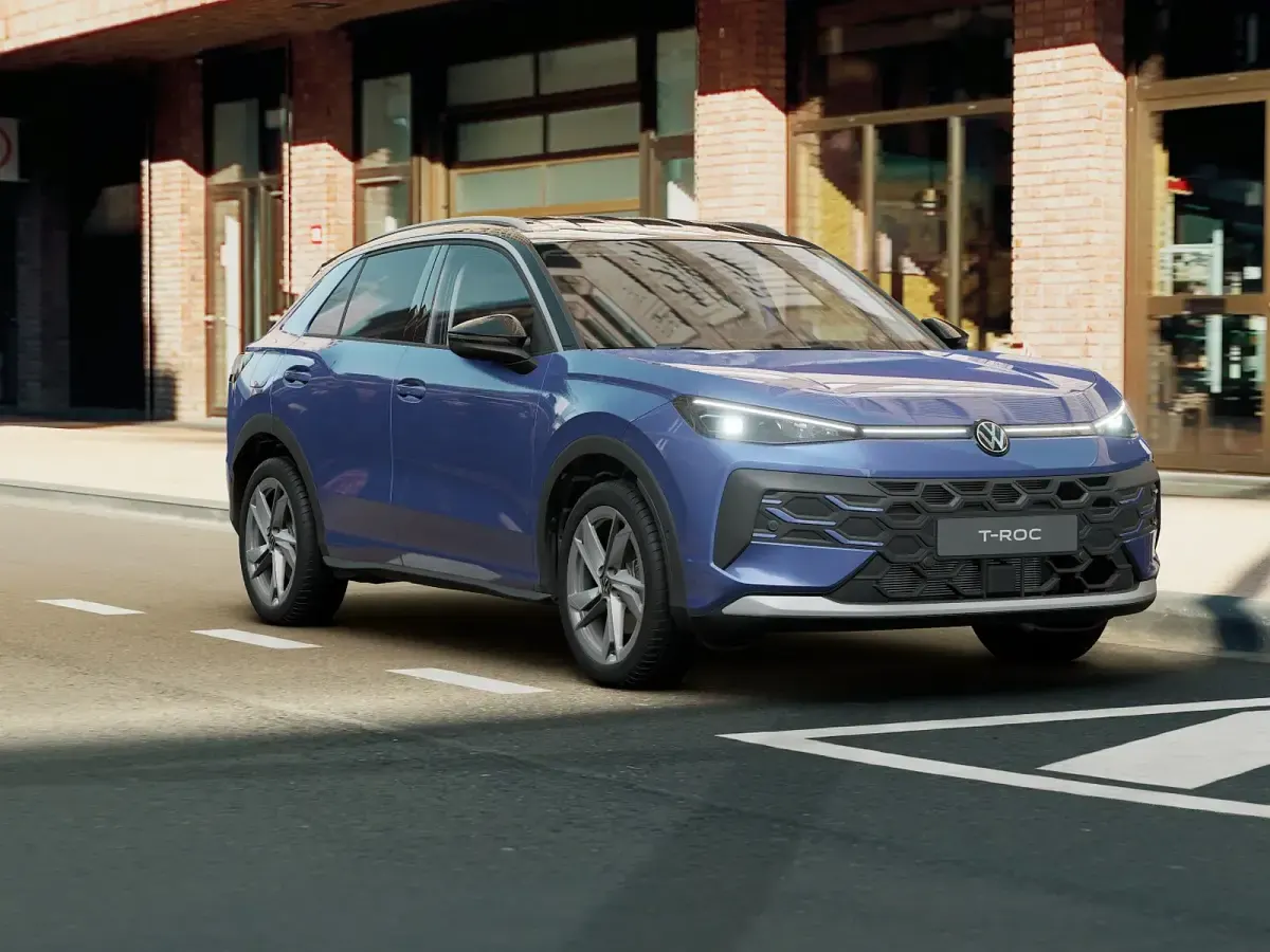 Nuova VW T-Roc Style 150 CV (110 kW) 2026 Celestial blue metallizzato nero SUV