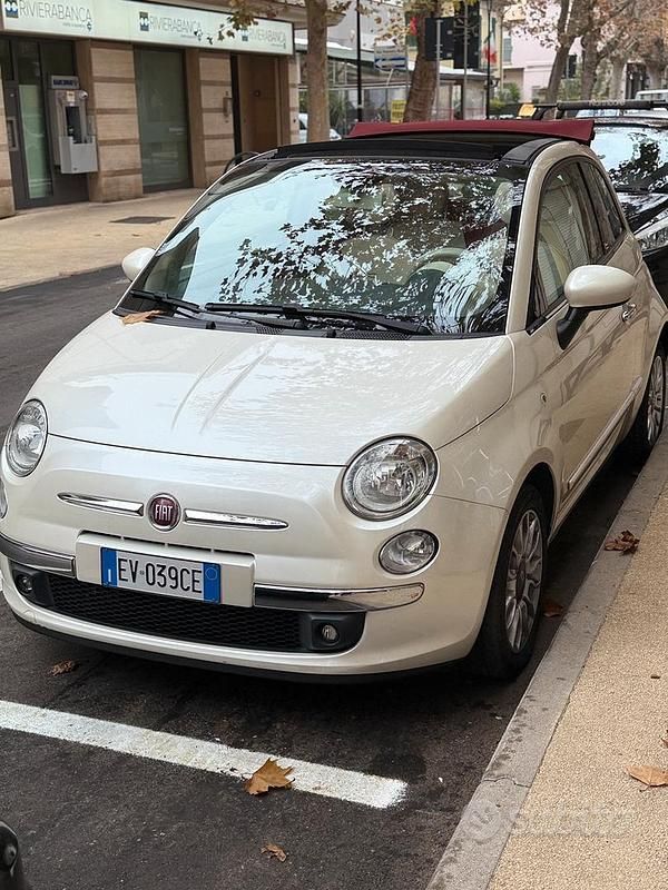 Bianco Usata 2014 Fiat 500 Cabrio | 6400 € (Buon prezzo) - Immagine 1/4