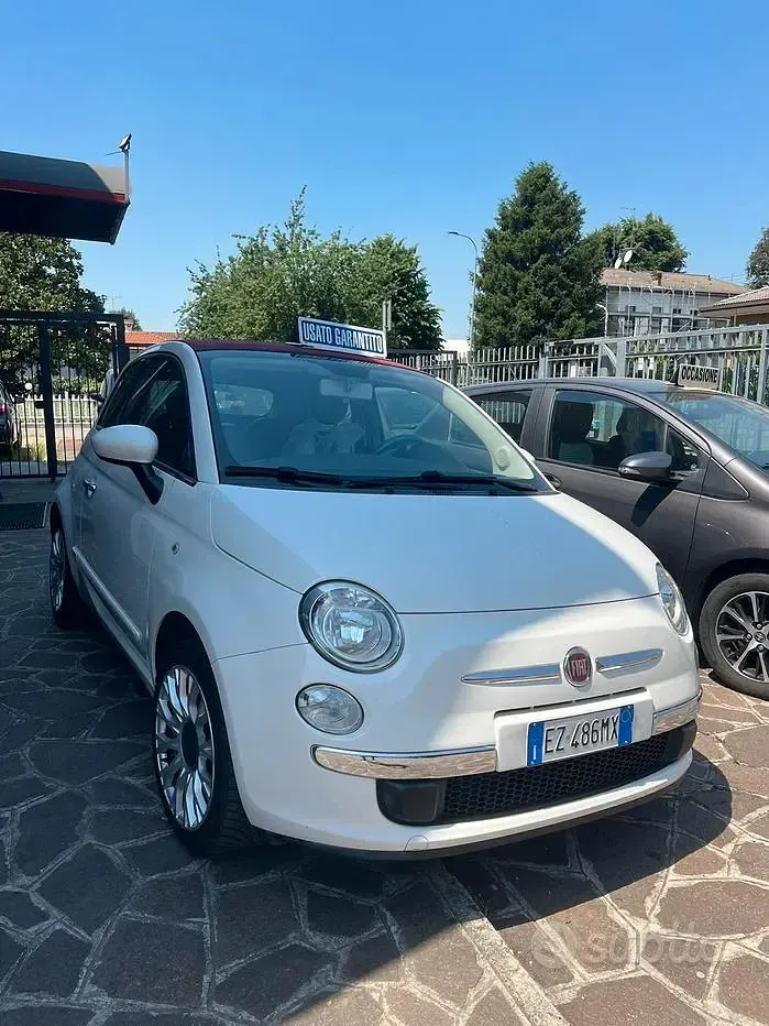 Usata Fiat 500C Lounge 69 CV (50 kW) 2015 Bianco Cabrio