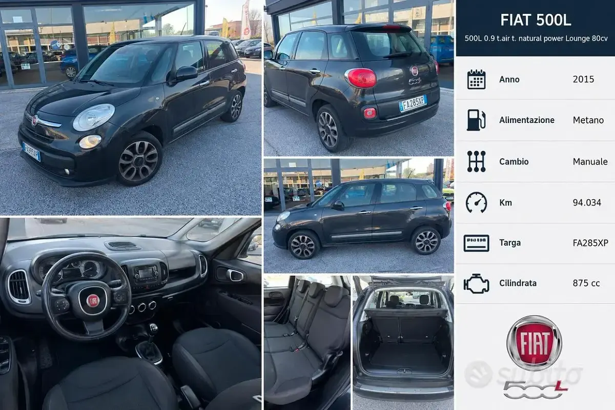 Usata Fiat 500L Lounge 80 CV (58 kW) 2015 Monovolume