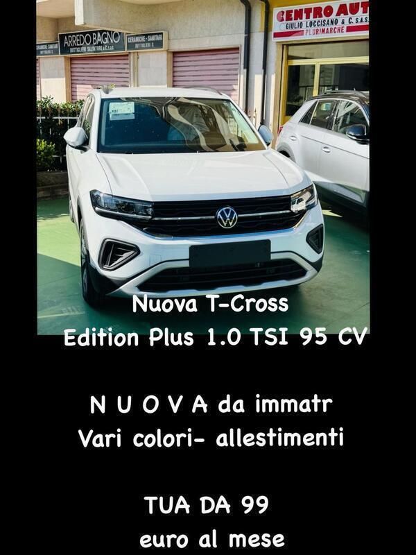 Nuova VW T-Cross Edition 95 CV (69 kW) 2025 Bianco SUV