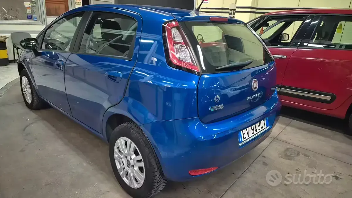 Usata Fiat Punto Lounge 69 CV (50 kW) 2014 Blu Utilitaria