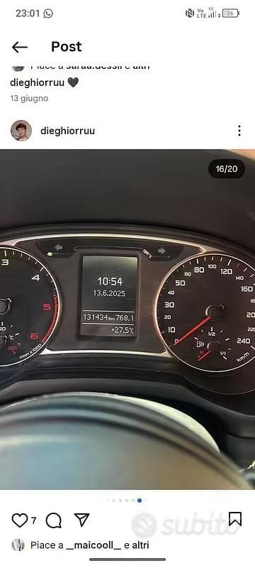 Usata Audi A1 90 CV (66 kW) 2016 Marrone Utilitaria