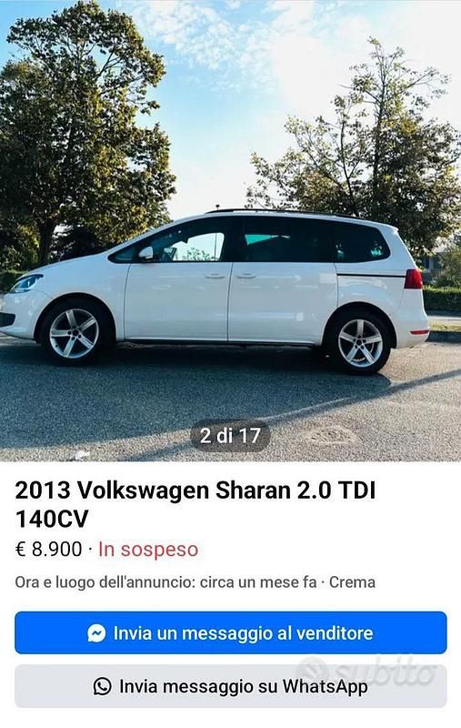 Usata VW Sharan 2011 Bianco Monovolume