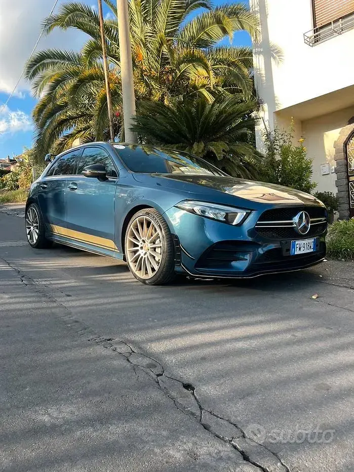 Usata Mercedes A35 AMG 306 CV (225 kW) 2019 Blu Berlina