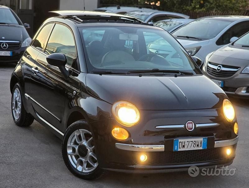 Usata Fiat 500 Lounge 69 CV (50 kW) 2009 Nero Cabrio