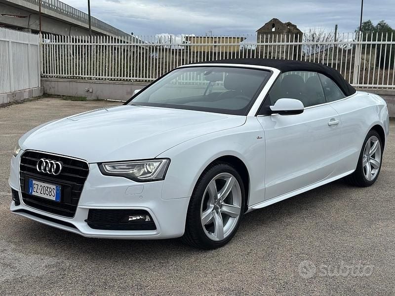 Usata Audi A5 Cabriolet S-Line 177 CV (130 kW) 2015 Bianco Cabrio