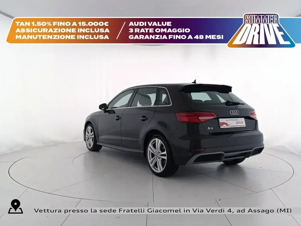 Usata Audi A3 Business 131 CV (96 kW) 2019 Nero Berlina