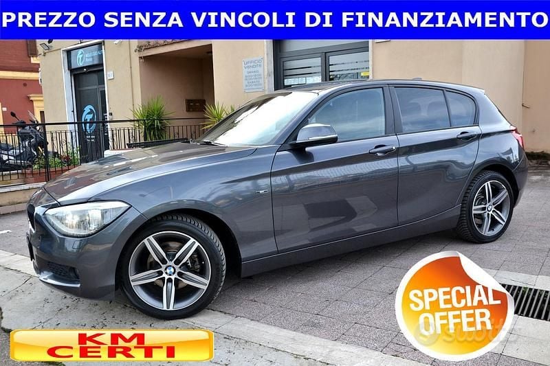 Usata BMW 120 Sport Line 184 CV (135 kW) 2012 Grigio Utilitaria