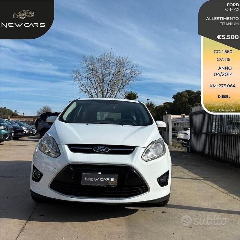 Bianco Usata 2014 Ford C-MAX Titanium Monovolume | 5500 € (Buon prezzo) - Immagine 1/4