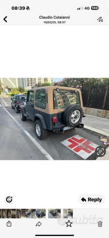 Usata Jeep Wrangler 184 CV (135 kW) 1992 SUV