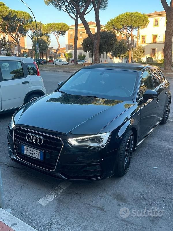 Usata Audi A3 S-Line 150 CV (110 kW) 2014 Nero Berlina