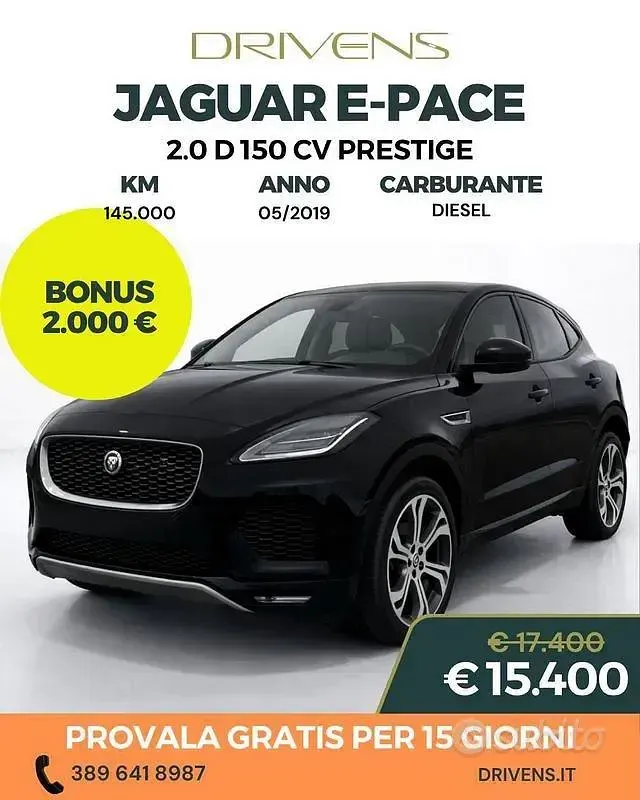 Usata Jaguar E-Pace R-Dynamic 150 CV (110 kW) 2019 Nero SUV