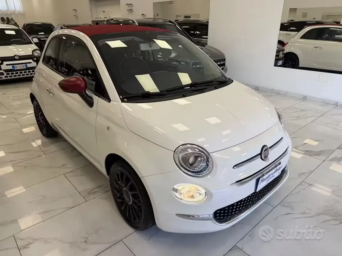 Usata Fiat 500C Lounge 69 CV (50 kW) 2017 Bianco Cabrio