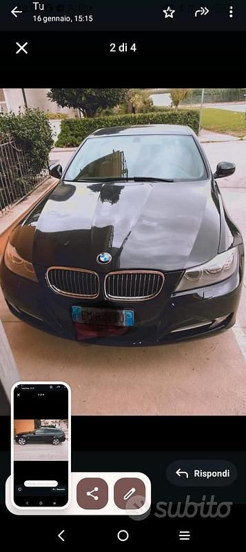 Nero Usata 2012 BMW 320 Tre volumi | 7500 € - Immagine 1/4