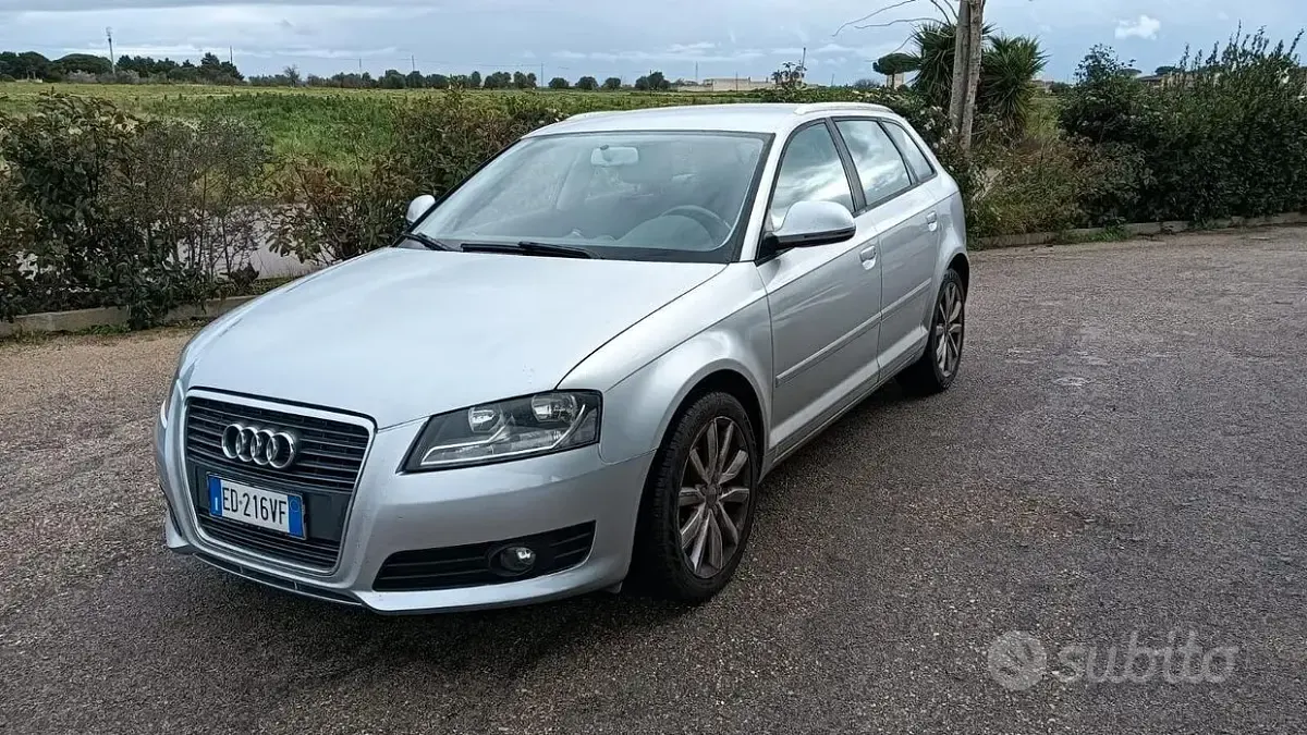 Usata Audi A3 Ambition 90 CV (66 kW) 2010 Grigio Utilitaria