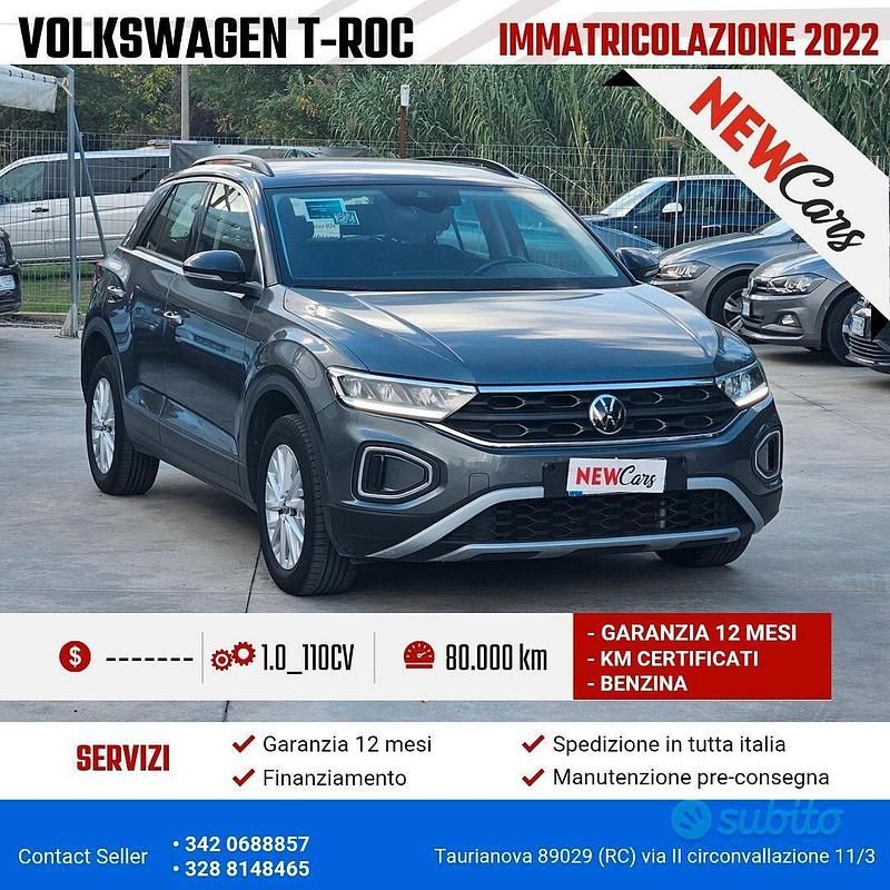 Usata VW T-Roc 110 CV (80 kW) 2022 Grigio SUV